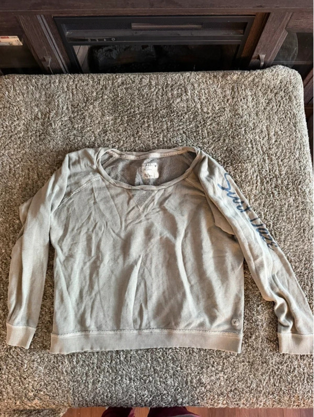 American Eagle Outfitters Light Beige Pullover Sweatshirt XL